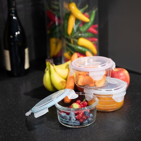  Bo Jungle B-Bols de conservation en verre x3 Blanc Gris Bleu 360 ml code EAN 1703735005102 