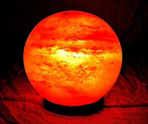 Boule de feu - Lampe en cristal de sel gemme de...