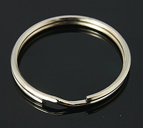 LA BOUTIQUE DE KARINE 10 ANNEAUX PORTES CLES CLEFS METAL ARGENTE 35 mm - LIVRAISON GRATUITE - CREATION PERLES code EAN 1738331154992 