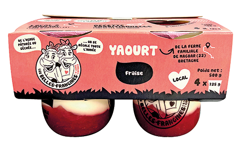 LES BELLES FRANGINES YAOURTS AUX FRAISES code EAN 1755555 
