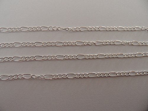 4 M DE CHAINE METAL ARGENTE CLAIR 5 x 2,5 mm ET...