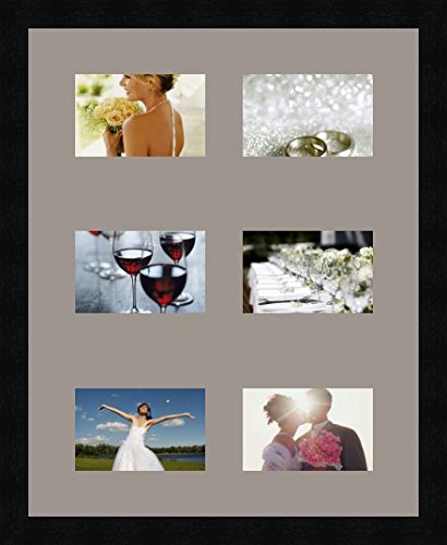RK Cadres Cadres photos pêle mêle multivues 6 photo(s) 15x10 Passe Partout, Cadre photo mural 40x50 cm Noir, 3 cm de largeur code EAN 1846705192607 