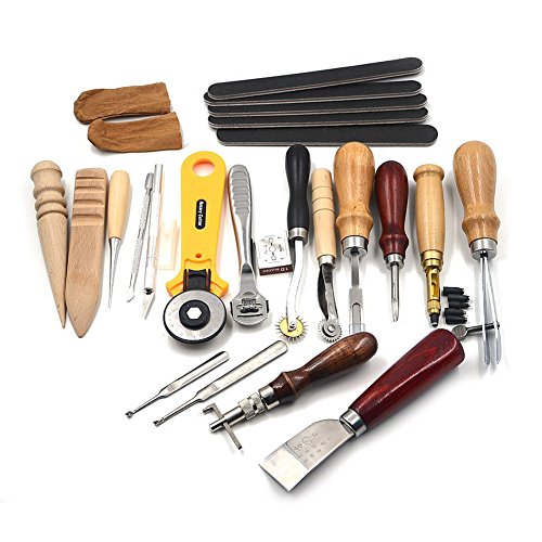 20pcs outils à main en cuir pour stamp cadeau l...