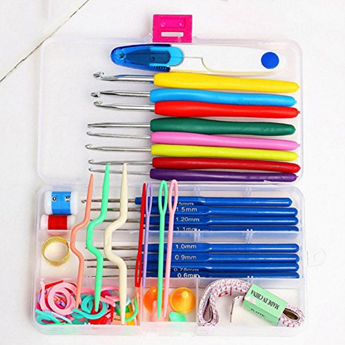 Sewing tool set 16 sizes crochet hooks needles ...