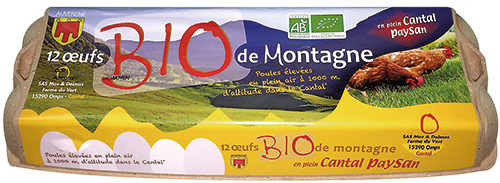 GAEC MAS ET DELMAS 12 ŒUFS BIO DE MONTAGNE code EAN 1956308 