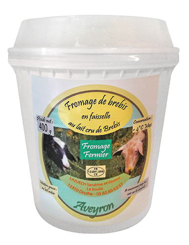 LAZUECH LA BOULIE FROMAGE FERMIER DE BREBIS EN FAISSELLE code EAN 1956441 