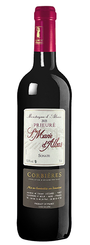PRIEURÉ STE MARIE D’ALBAS VIN ROUGE AOP CORBIÈRES SONATE 2021 code EAN 2020200 
