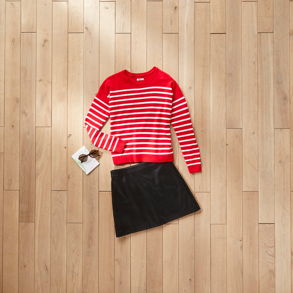 JUPE EN SIMILICUIR FEMME 
