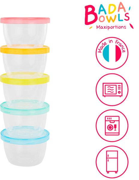 BADABULLE BADABOWLS MAXI-PORTIONS - 5 X 250ML  
BADABULLE code EAN 20622707 