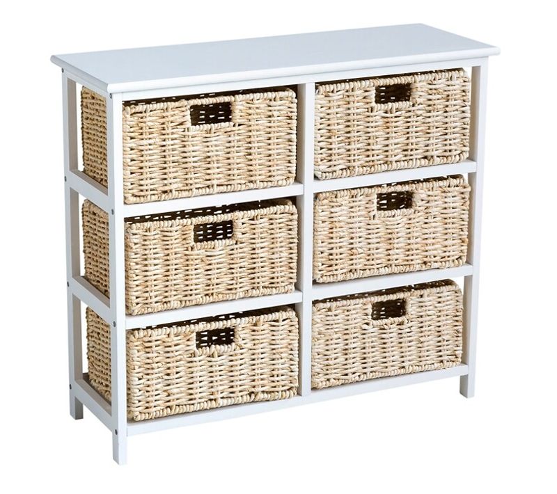  Meuble d'appoint 6 tiroirs NATURA KD 2 Blanc code EAN 2099901413147 