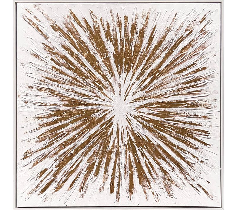  Toile 98x98 cm Eclat Doré et blanc code EAN 2099901512642 