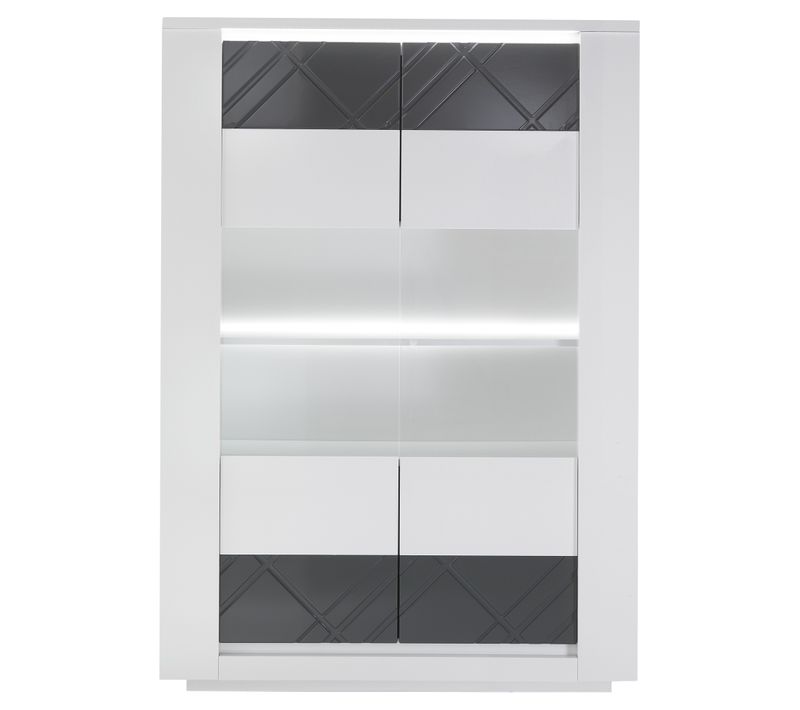  Vitrine 2 portes APRILIA Blanc / Gris code EAN 2099901528704 