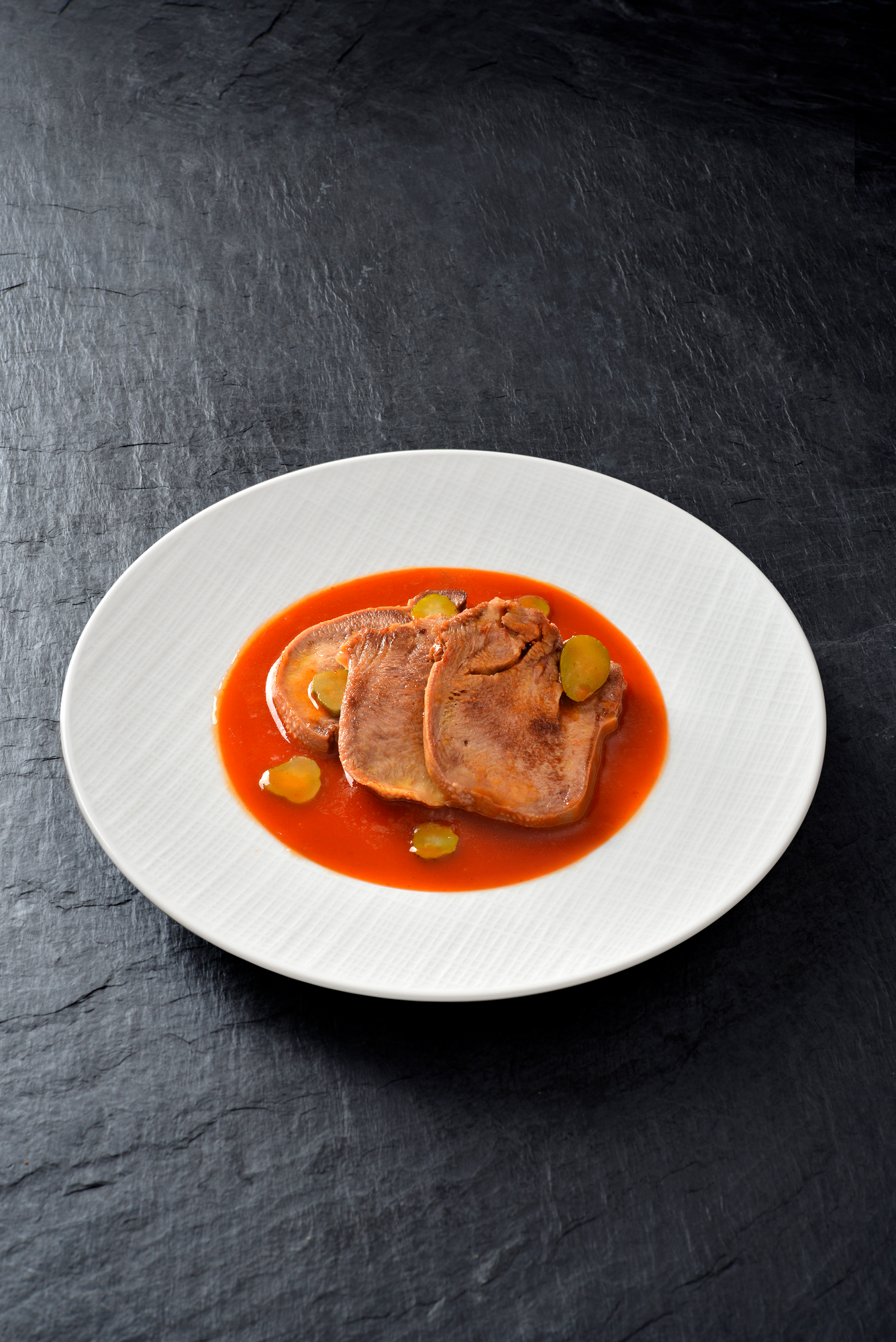 Langue de boeuf sauce piquante