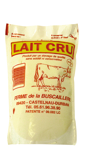 FERME DE LA BUSCAILLÈRE LAIT FRAIS CRU DE VACHE code EAN 2198764 