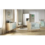 SAUTHON Chambre DUO Lit 120x60 + Commode Bleue SEVENTIES code EAN 2420190000206 