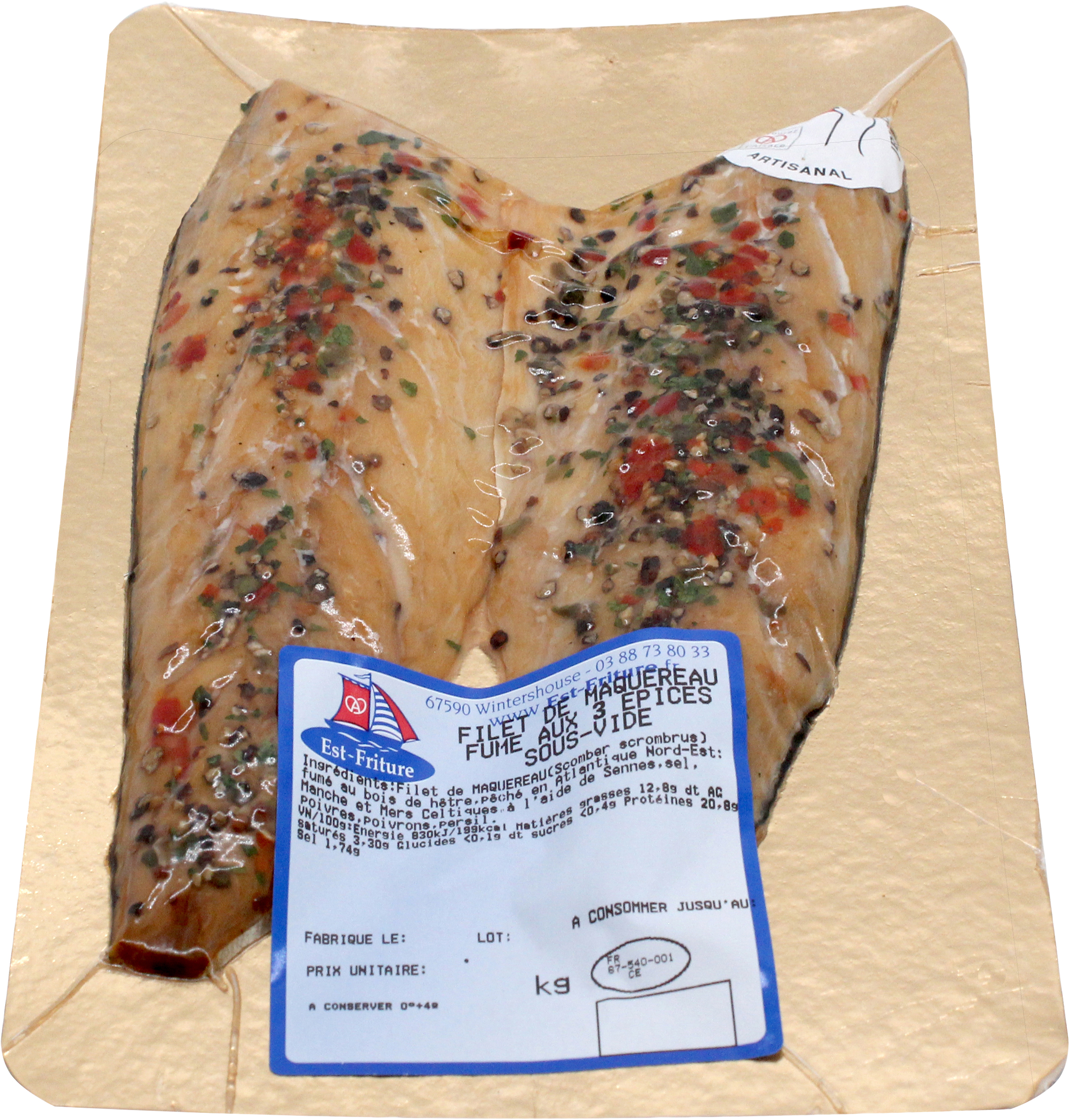 EST FRITURE FILETS DE MAQUEREAU FUMÉ code EAN 2429661 