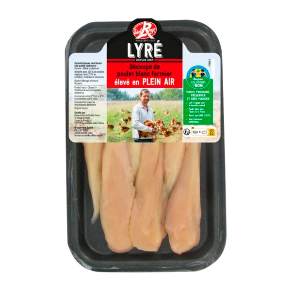  Aiguillettes De Poulet Fermier Lyré Label Rouge Filière Auchan "Cultivons Le Bon" code EAN 2446947000000 