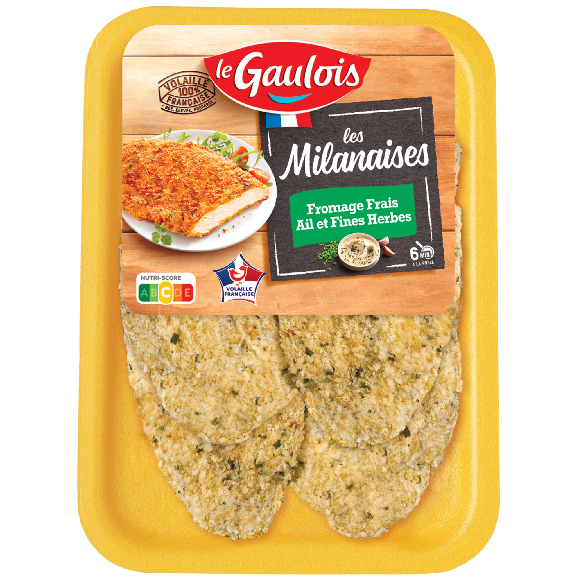 4 Filets de poulet Les Milanaises fromage frais...