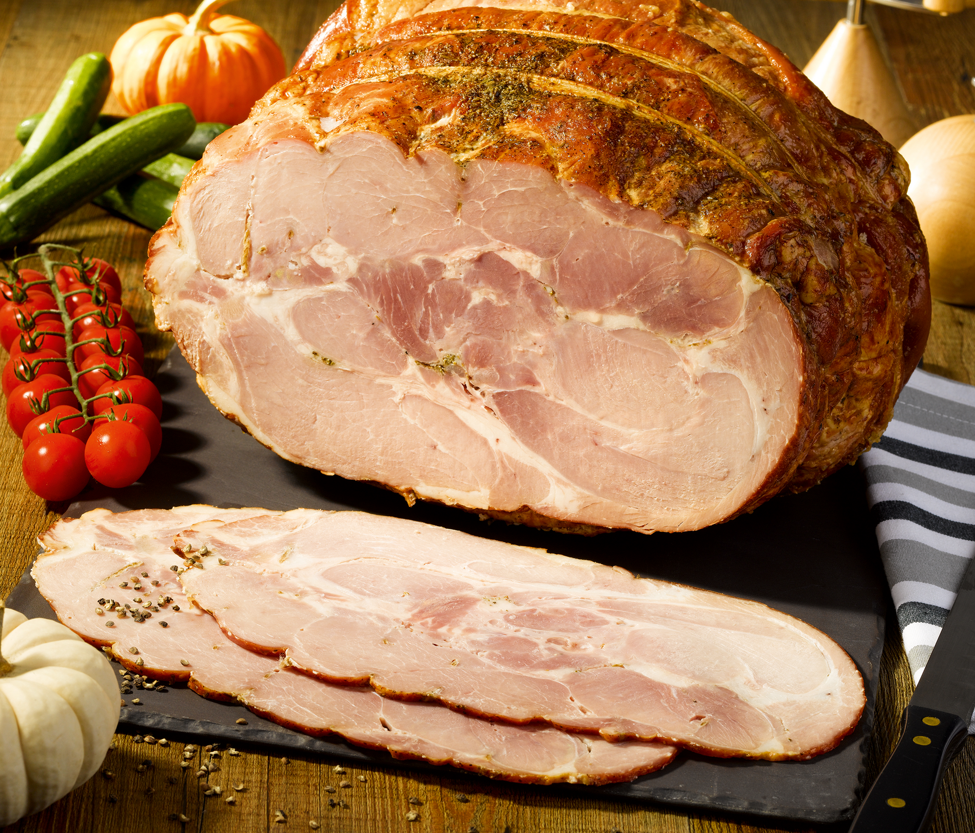 Jambon rôti aux herbes