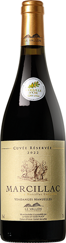 VIGNERONS DU VALLON AOP MARCILLAC CUVÉE RÉSERVÉE ROUGE code EAN 2879173 
