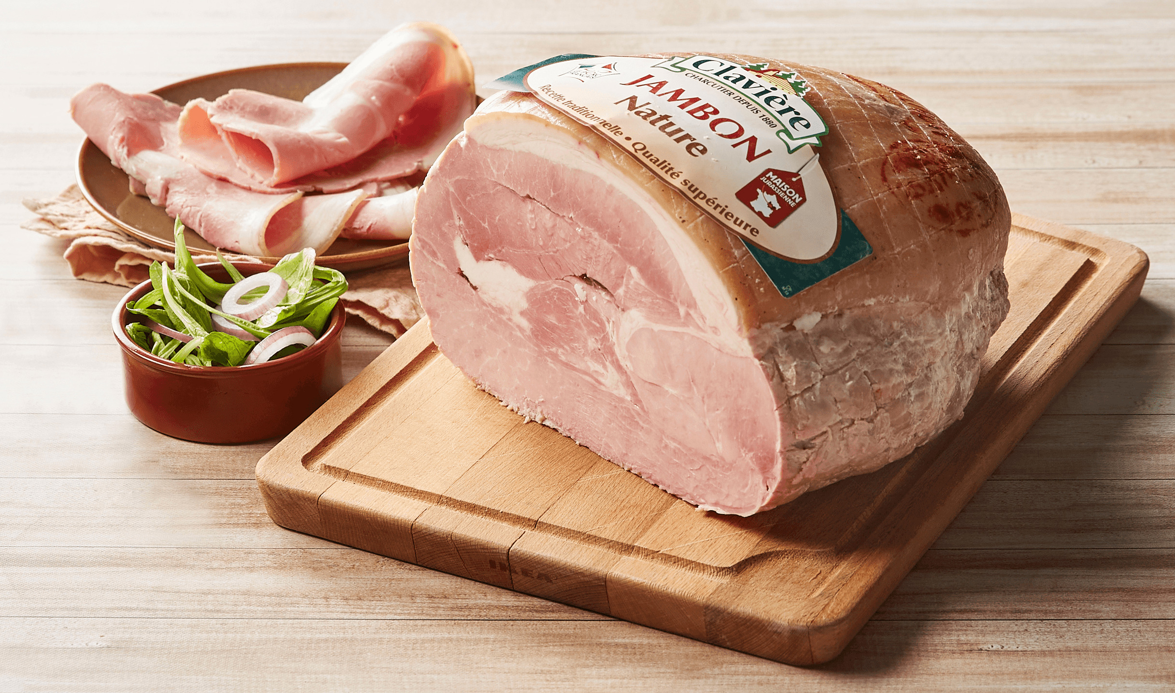  JAMBON DU JURA CUIT SUPÉRIEUR SANS OS VPF CLAVIERE code EAN 2888062000002 