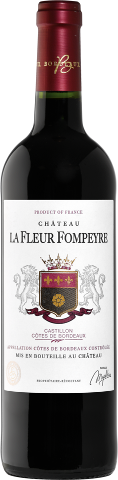  CASTILLON CÔTES DE BORDEAUX AOP ROUGE CHÂTEAU LA FLEUR FOMPEYRE 2022 code EAN 3,7602E+12 
