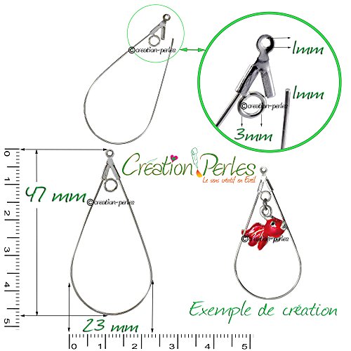 CRÉATION-PERLES 10 Supports Boucles D'oreilles ...