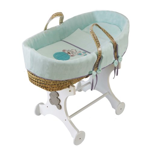 Couffin palme ethan vert d'eau