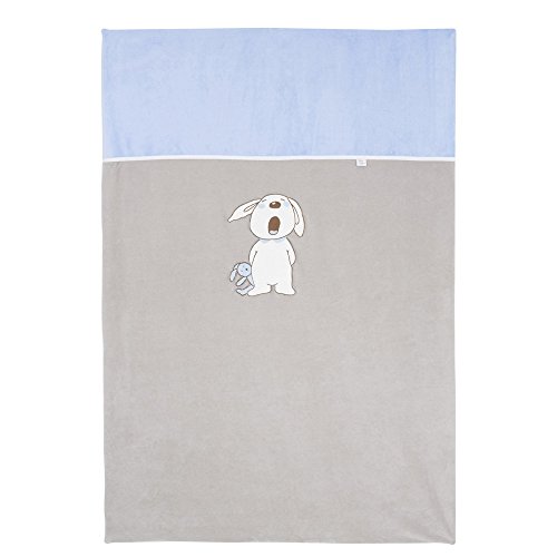 Dessus de lit charles taupe et ciel120 x 140 cm