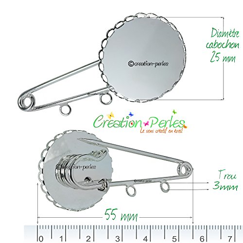 CRÉATION-PERLES 5 Supports Broches Épingles Acc...