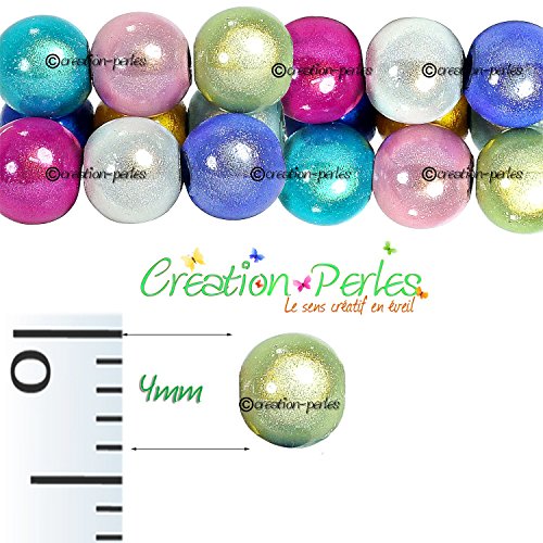 200 Perles Acrylique Magique Miracle 4 mm Panac...