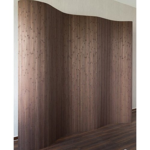 Paravent design en bambou 200 x 250 cm brun fon...