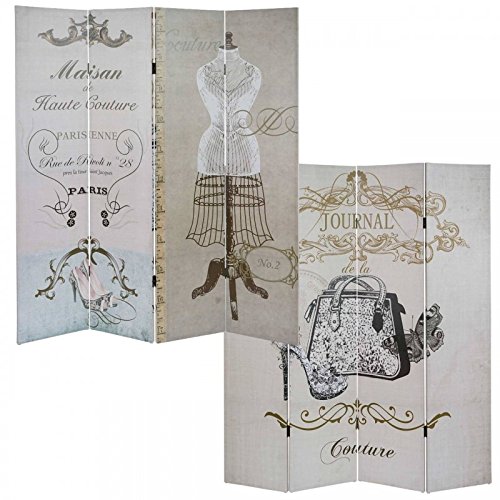 Paravent 4 panneaux pans séparateur de pièce 18...