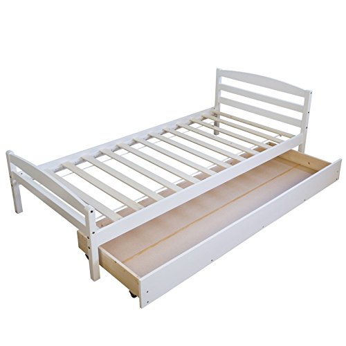 Lit gigogne pour enfant 90x200cm sommier à latt...