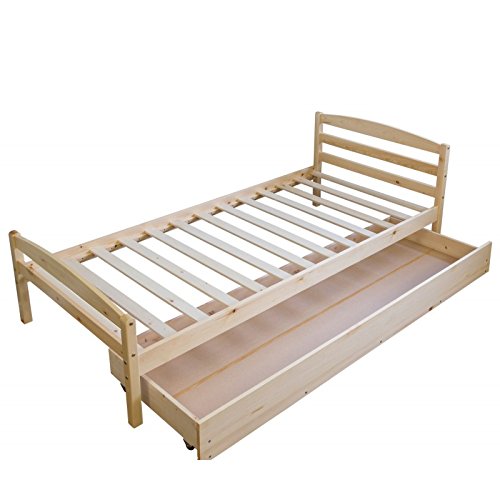 Lit gigogne pour enfant 90x200cm sommier à latt...