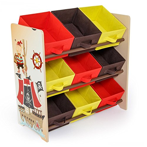 Meuble de rangement étagère jouet panier chambr...