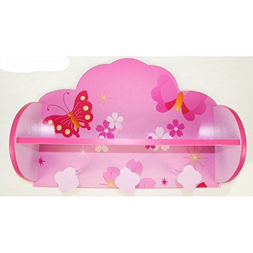 Porte manteau / étagère pour enfant motif papil...