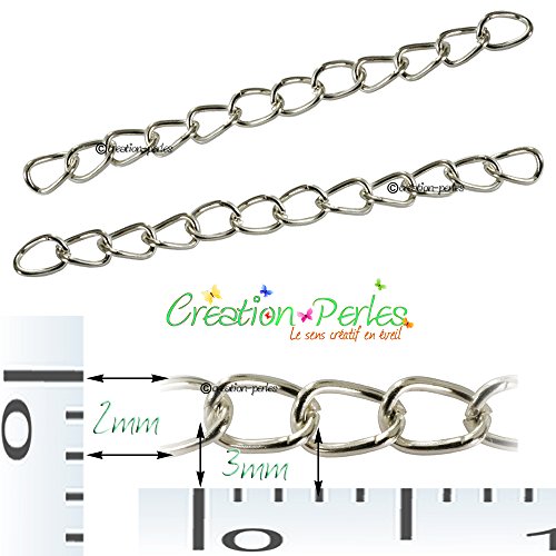 CRÉATION-PERLES 100 Chaînettes d'Extension Chai...