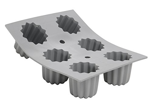 De Buyer 1834.21d 'elastomoule' portions canelés - 6 empreintes diamètre 5,5 cm ht. 5 cm code EAN 3011241834214 