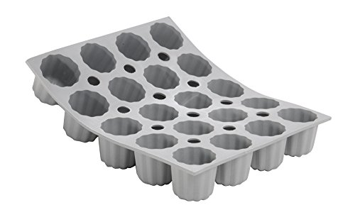 De Buyer 1856.21d 'elastomoule' mini canelés - 20 empreintes ø 3,5 cm ht. 3,5 cm code EAN 3011241856216 