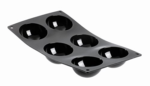 De Buyer 1961.01 'moul'flex' demisphères - 6 empreintes ø 7 cm code EAN 3011241961019 