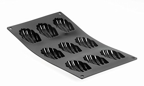 De Buyer 1966.01 'moul'flex' madeleines - 9 empreintes 7,5 x 4,5 cm code EAN 3011241966014 