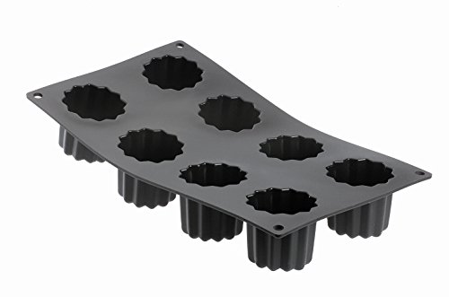 1968.01 'moul'flex' canelés - 8 empreintes ø 5,5 cm 3011241968018 De Buyer