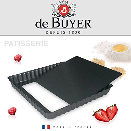 de Buyer 4709.18 Moule à Tarte Carré Fond Démon...