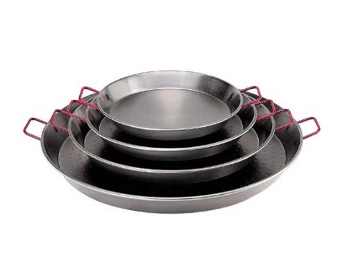 - 5026.24 - poêle à paella en tôle blanche 