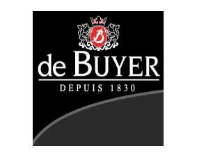 De Buyer 5140.03 'carbone plus' poêle triblinis - queue feuillard rivetée - tôle d'acier blanche - diamètre 3x 12 cm code EAN 3011245140038 