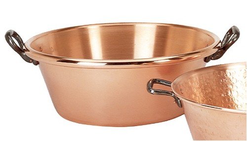 6200.38n bassine à confiture en cuivre - 2 anse...