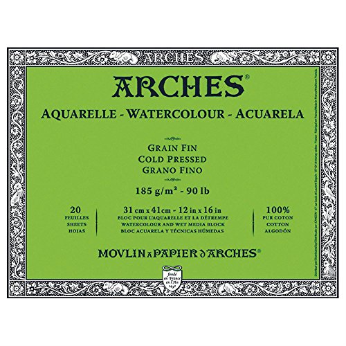 Aquarelle bloc 20 feuilles 185 g grain fin 31 x...