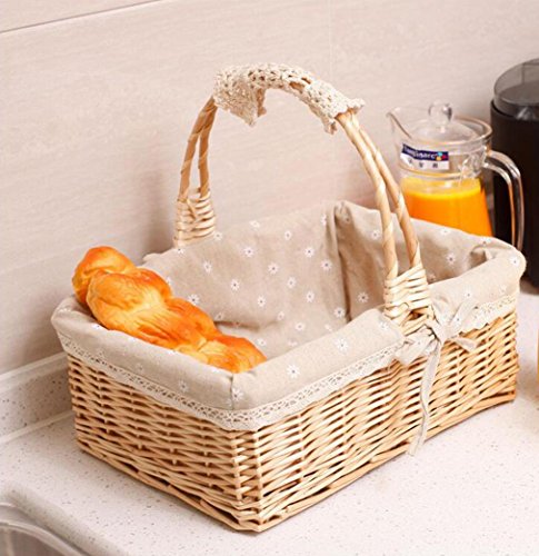 Panier de rangement panier pique-nique avec dou...