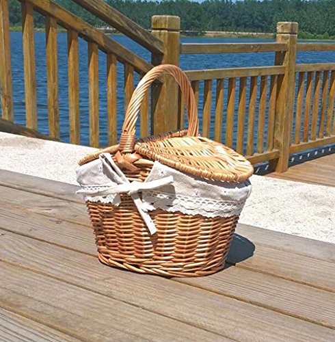 AIURLIFE Rotin tissé pique-nique panier panier panier shopping de stockage code EAN 3012396673123 